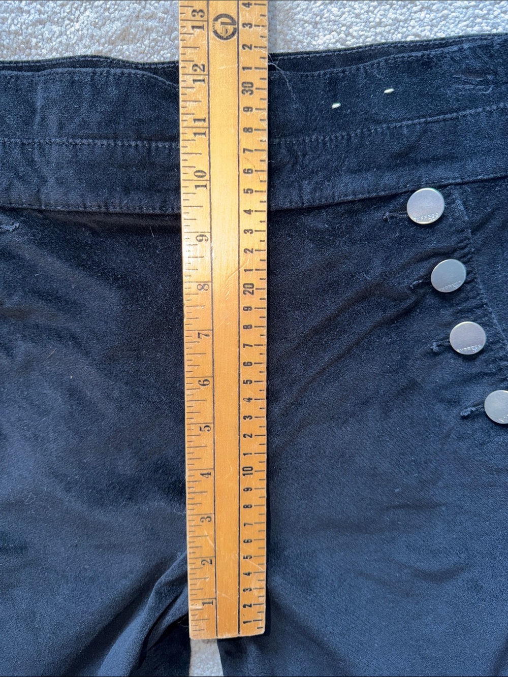 Express HIgh RIse Sailor Button Ankle Leggings Pants Size 8 - Picture 8 of 9
